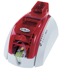 Принтер Evolis Pebble4 Mifare (цвет- красный, синий), USB, в комплекте: eMedia, 1 лента R3011 и 100 